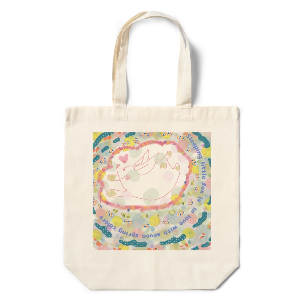 春のきつねさんエコバッグ