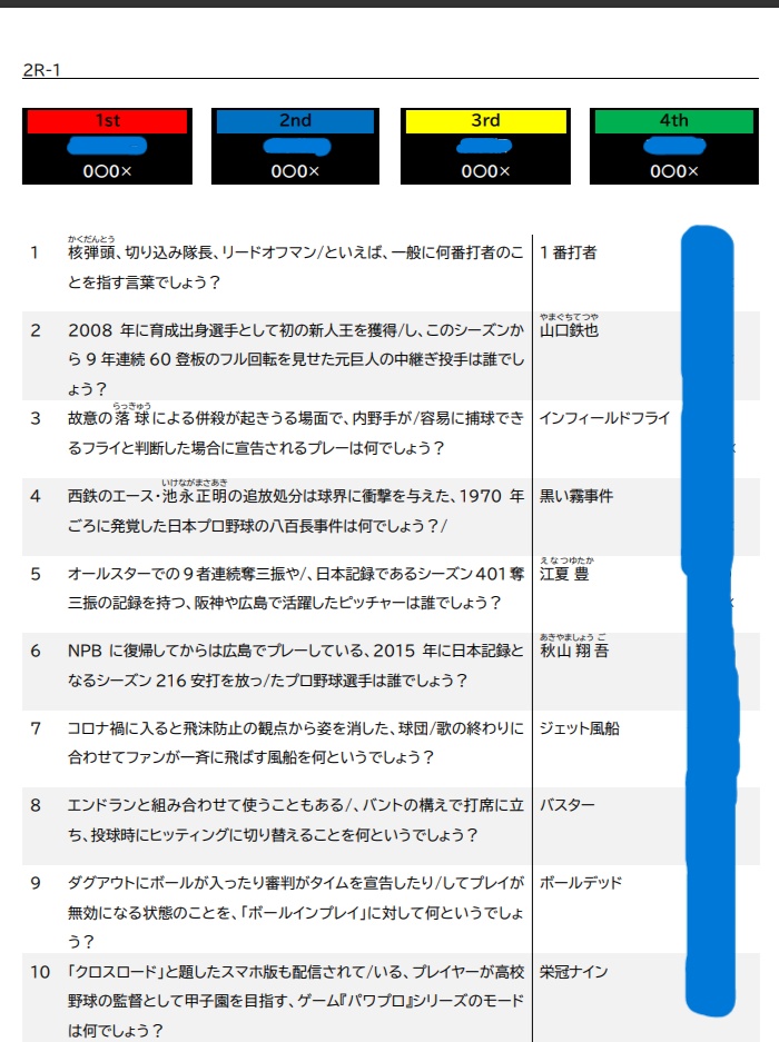 【PDF】【短文野球基本問題集】『BBBSS』/『BBBSSOO』