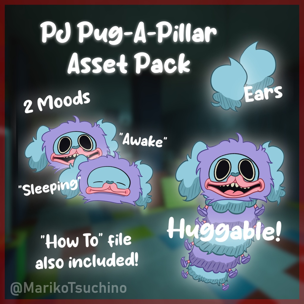 Poppy Playtime PJ Pug-A-Pillar VTuber Asset Pack