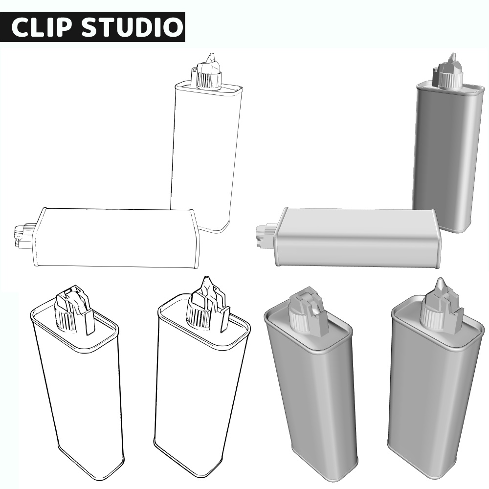 【3Dモデル】ライター用オイル缶
