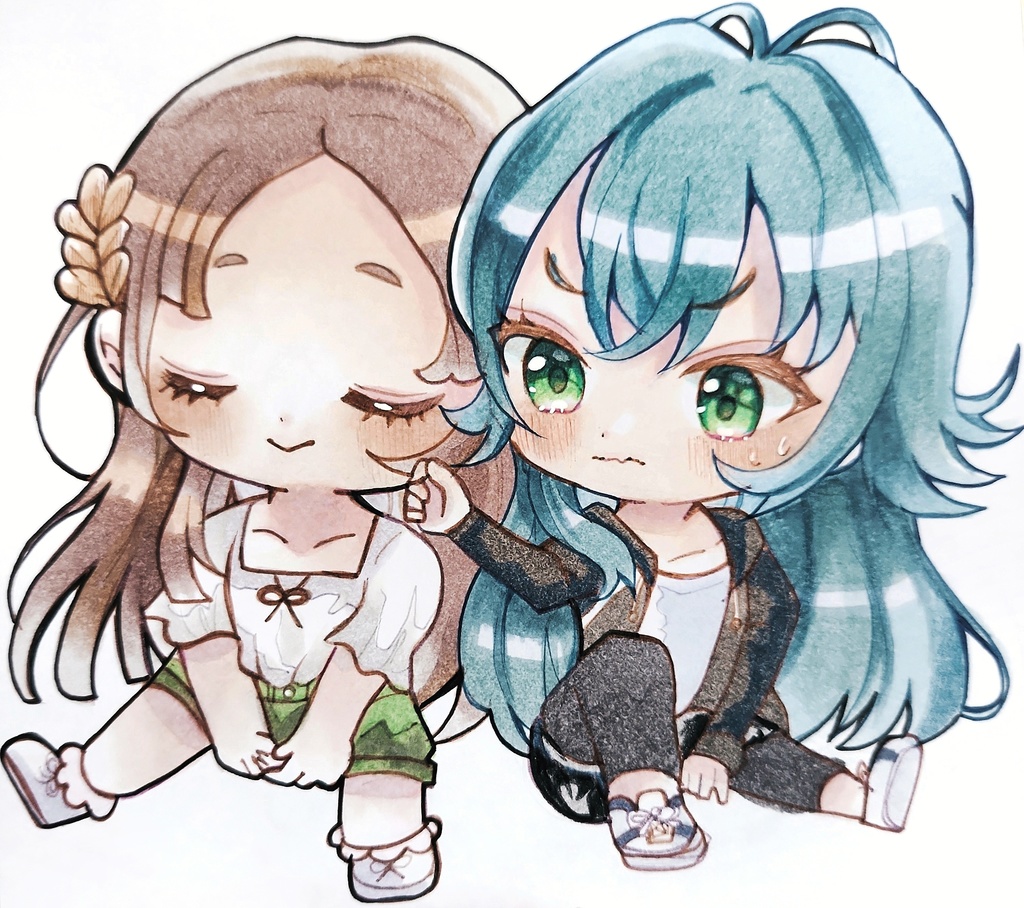 手描きイラスト☆ 学園アイドルマスター 千奈 手毬 デフォルメ