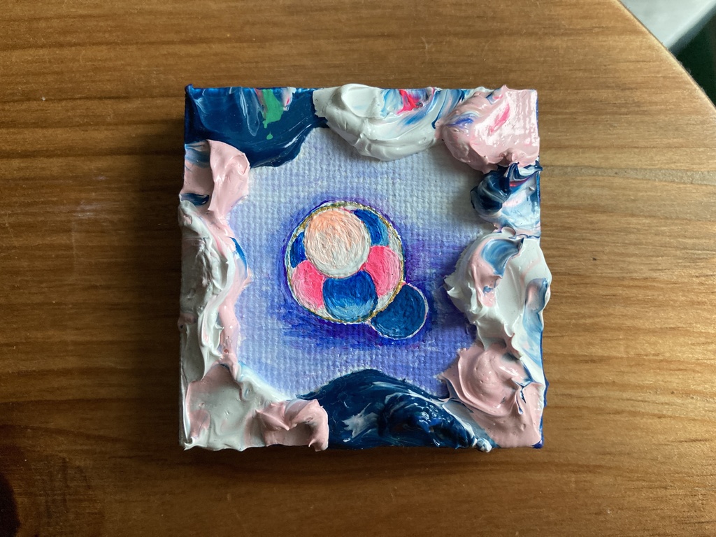 【ミニキャンバス原画】ひっそりと胚