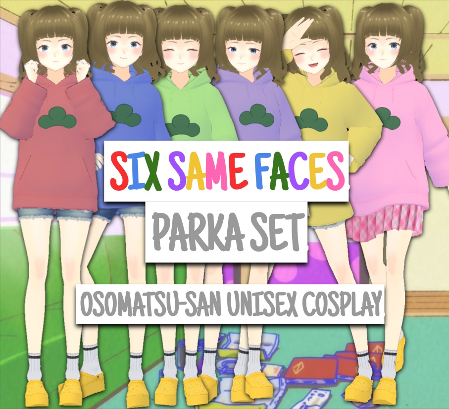 [VRoid Studio] 'Six Same Faces' cosplay set