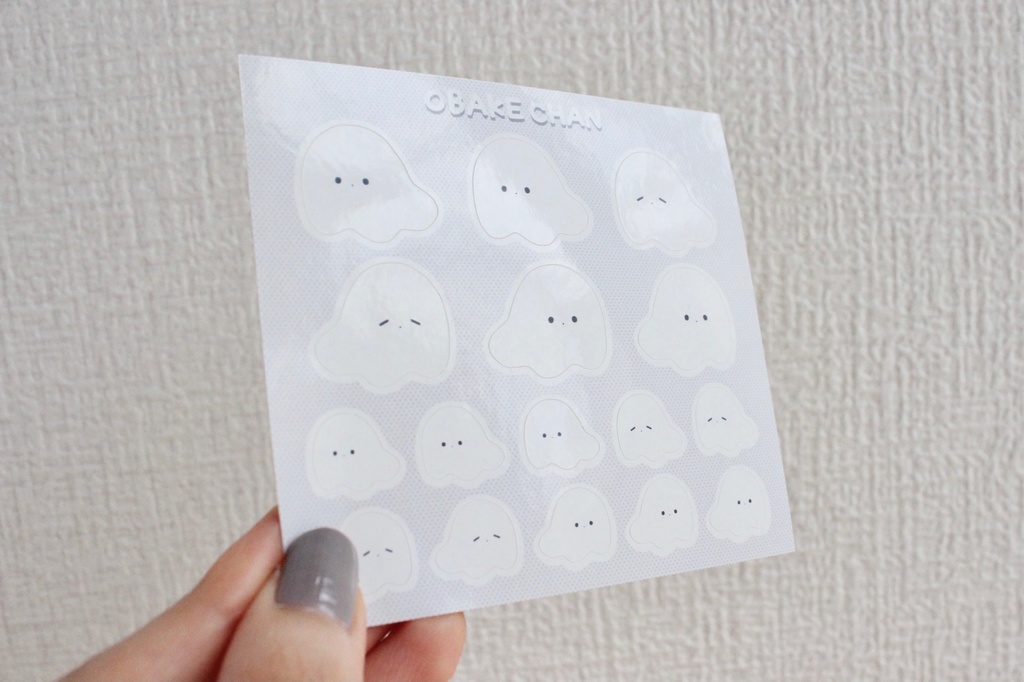 おばけちゃんフチなしシール