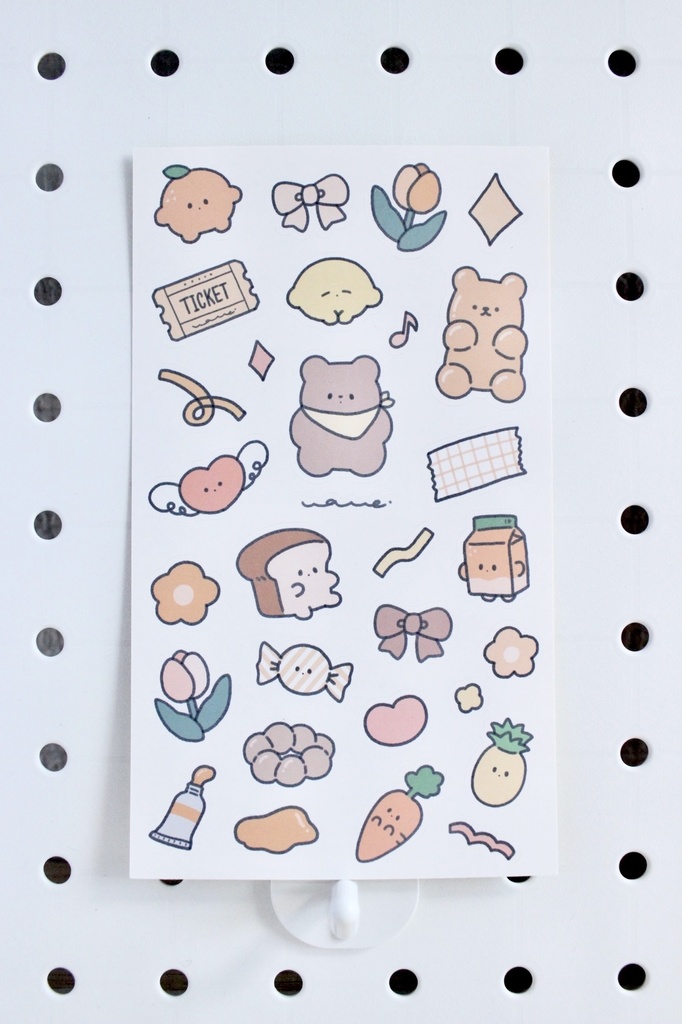 【新作】5COLORSシール《オレンジ×イエロー》