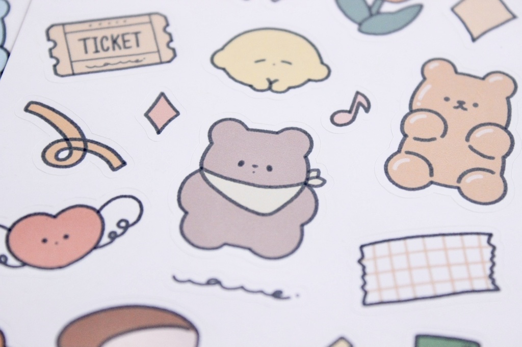 【新作】5COLORSシール《オレンジ×イエロー》