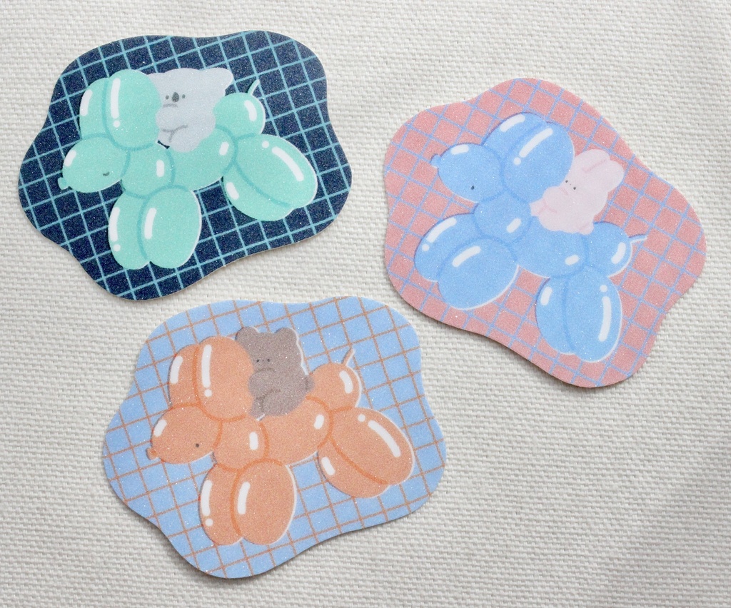 バルーンドッグステッカー全3種