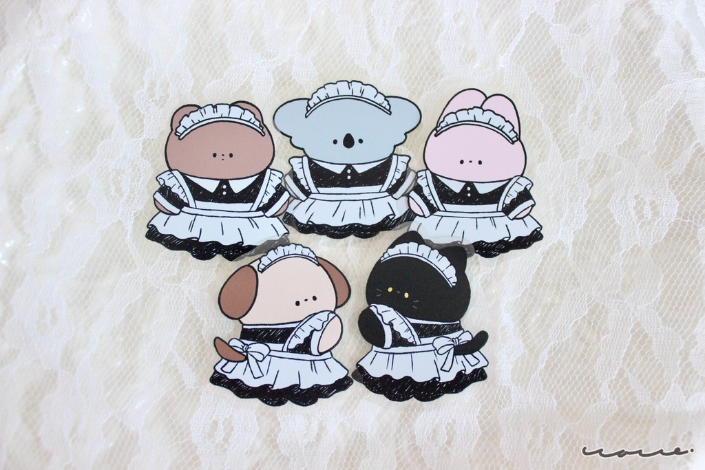 メイドクリアステッカー 全5種