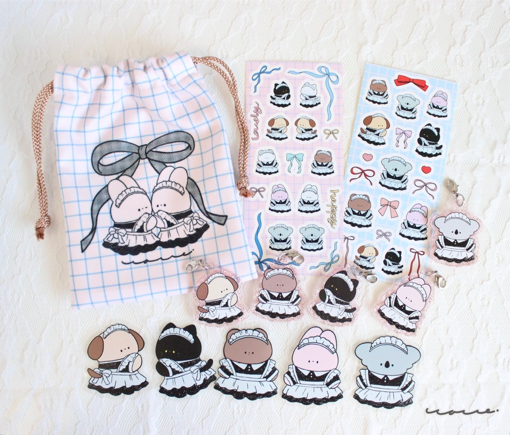 メイドクリアステッカー 全5種