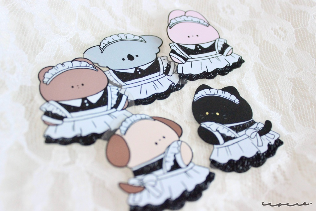 メイドクリアステッカー 全5種