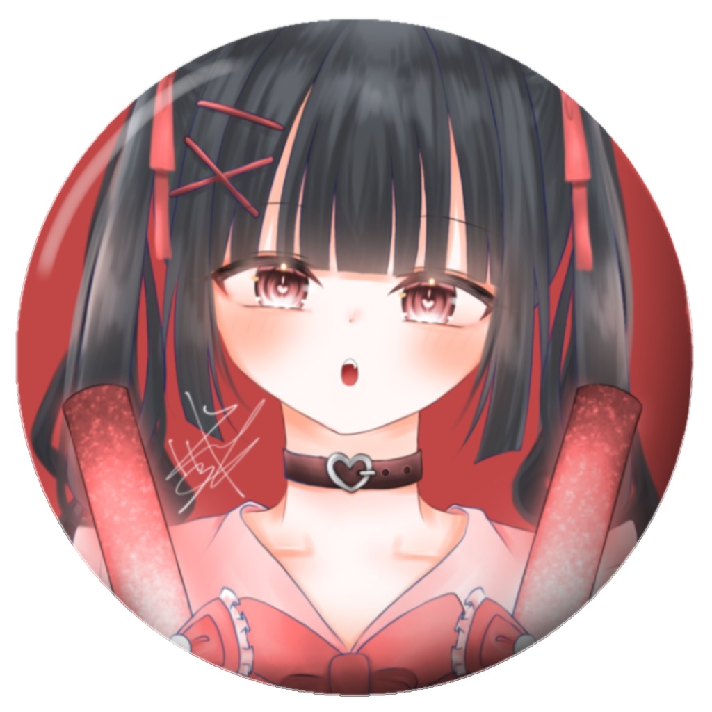 おたくちゃん缶バッジ/赤