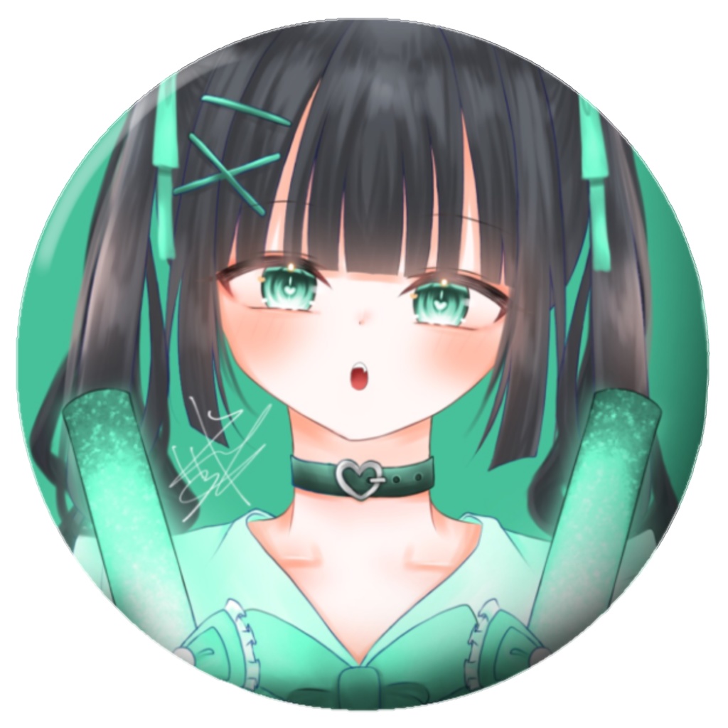 おたくちゃん缶バッジ/緑
