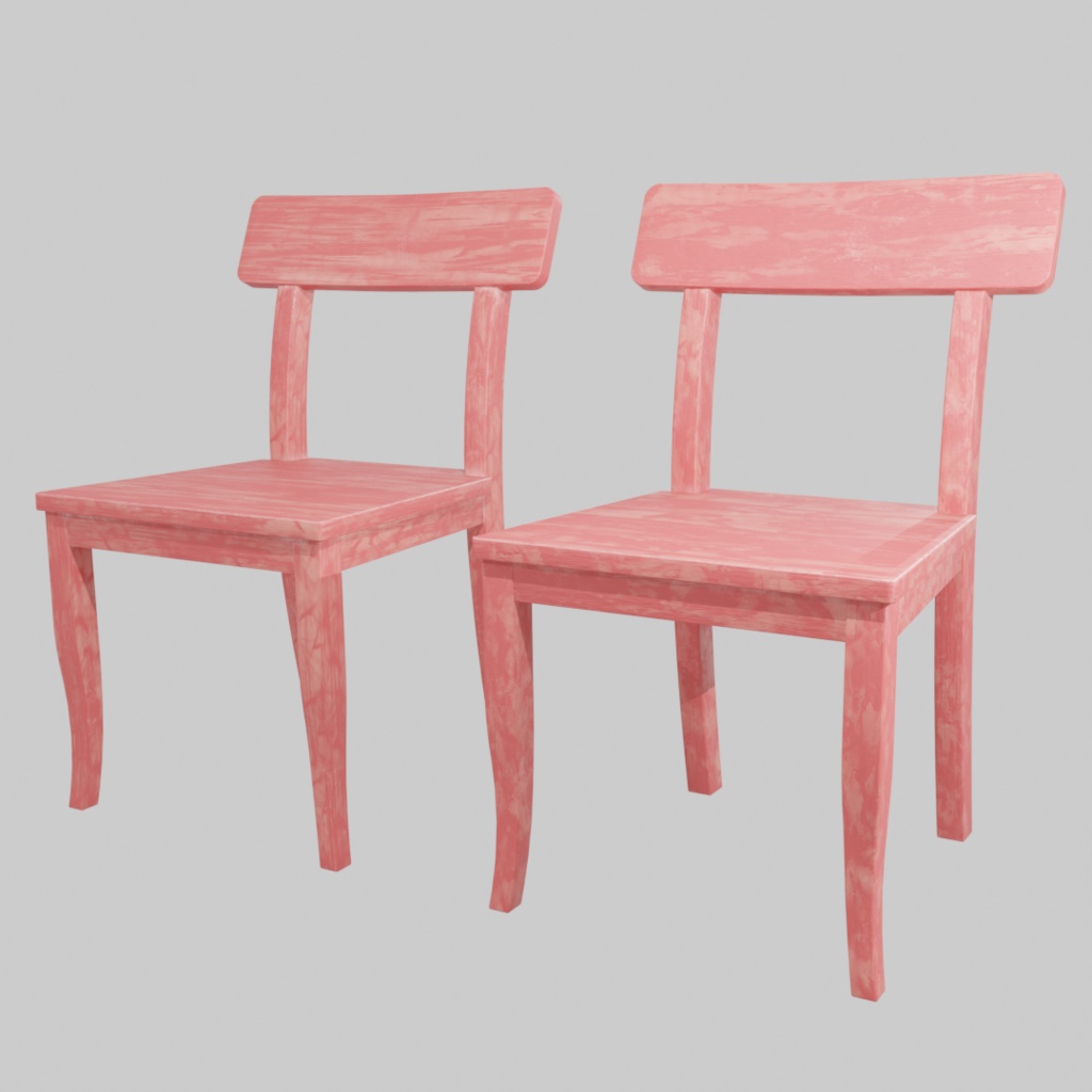 赤い椅子【Blender 3D model】