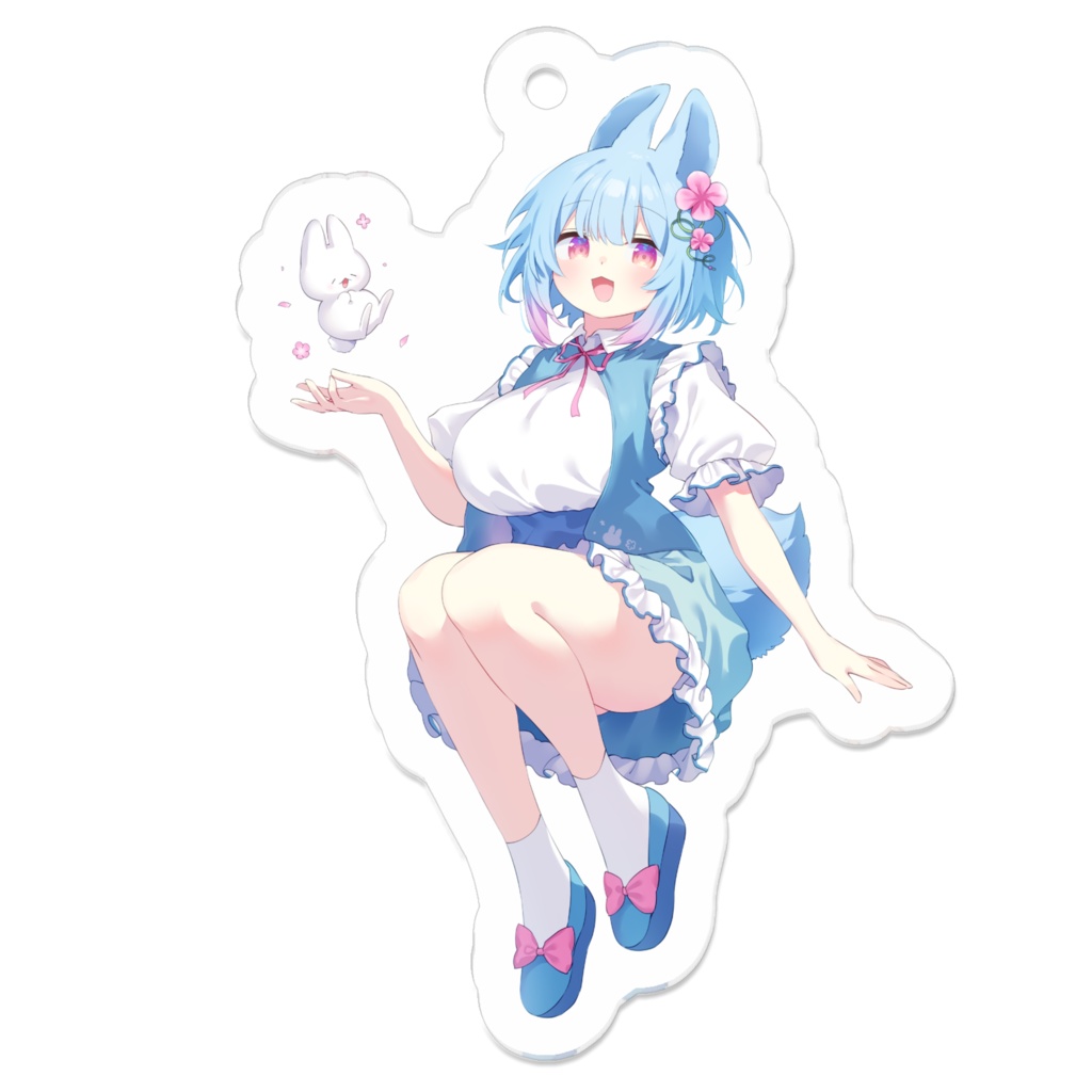 春うさケモミミちゃん　アクリルキーホルダー