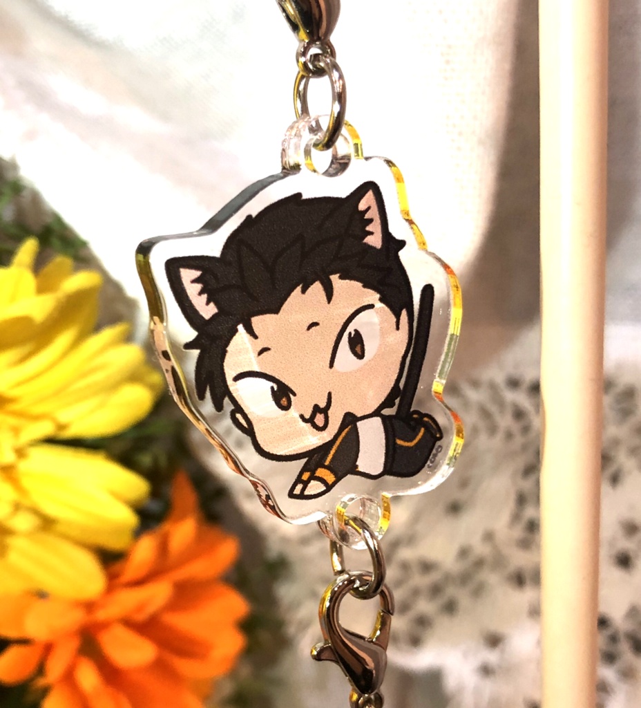ねこちゃんアクリル連結チャーム