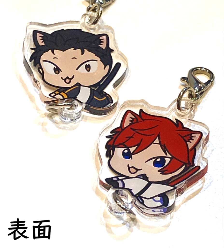 ねこちゃんアクリル連結チャーム