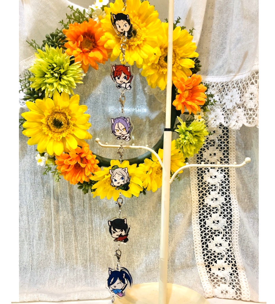 ねこちゃんアクリル連結チャーム