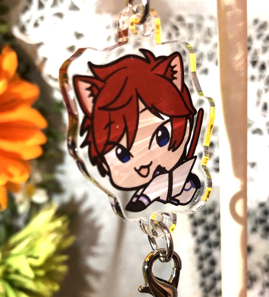 ねこちゃんアクリル連結チャーム