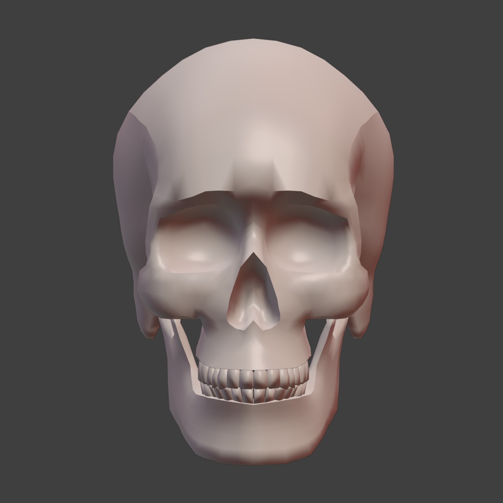 【3Dモデル】ローポリめ簡易頭蓋骨