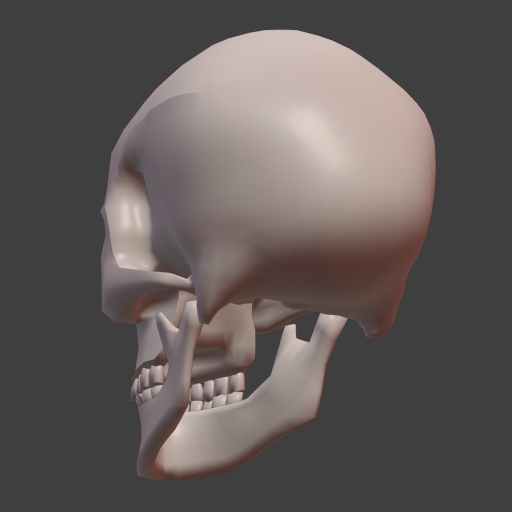 【3Dモデル】ローポリめ簡易頭蓋骨
