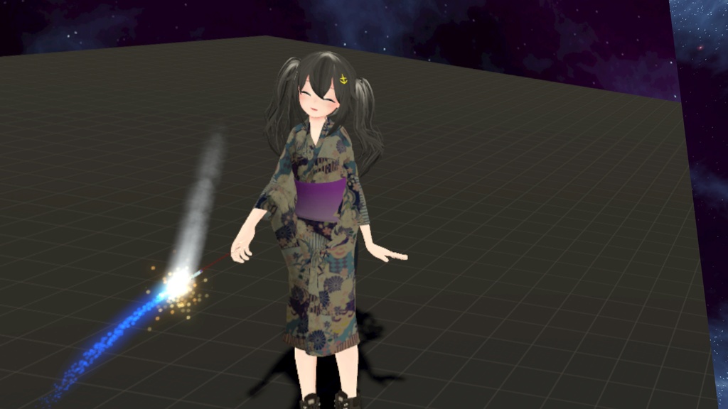 3Dモデル ススキ花火