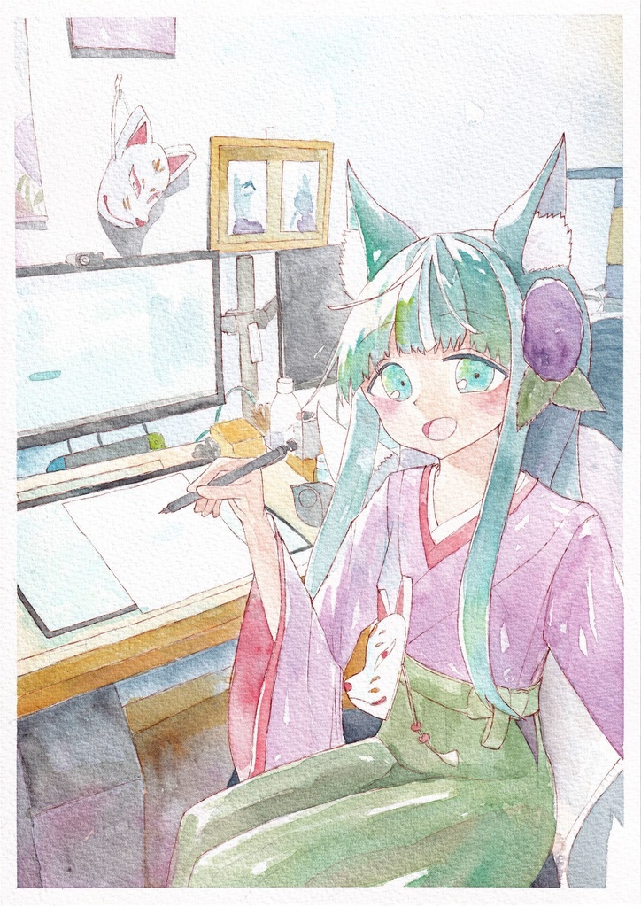 透明水彩原画
