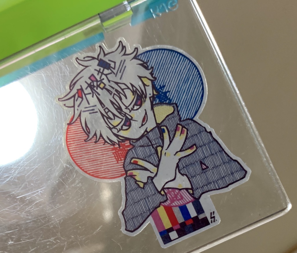 ブラウン管スクリーンテストステッカーシールシリーズ 透明 やや乳白色 耐水性 真空管 Booth