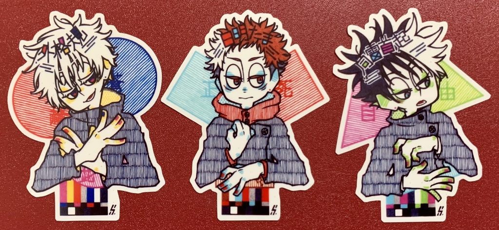 ブラウン管スクリーンテストステッカーシールシリーズ 透明 やや乳白色 耐水性 真空管 Booth