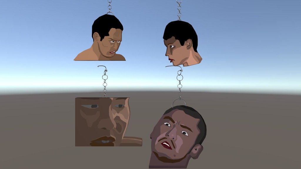 【VRC想定】NEW怒りの空手部!(+1)イヤリング(FBX付き)