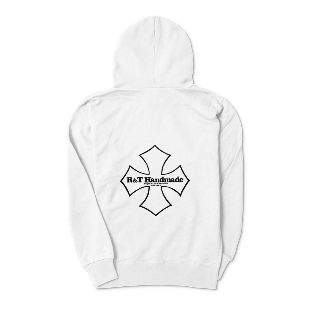 オリジナルジップパーカー白