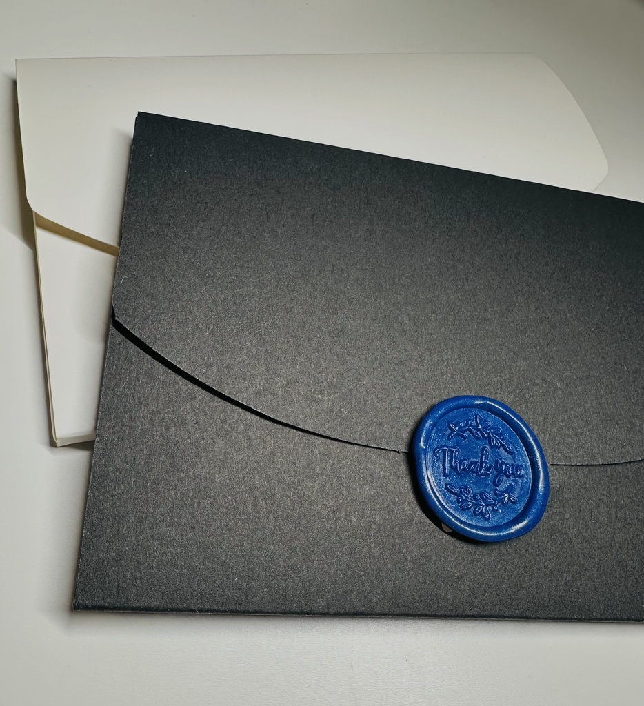 星紺(Star Indigo) Thank you シーリングスタンプシール10枚+梱包材5枚セット(ブルー)