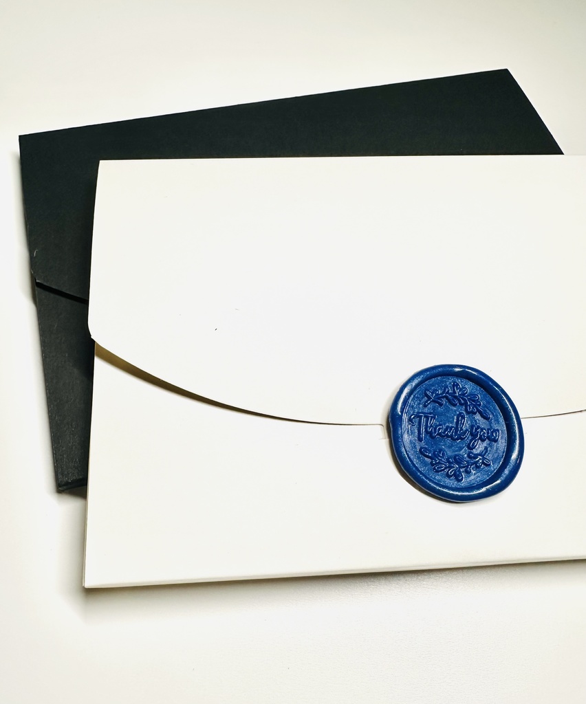星紺(Star Indigo) Thank you シーリングスタンプシール10枚+梱包材5枚セット(ブルー)