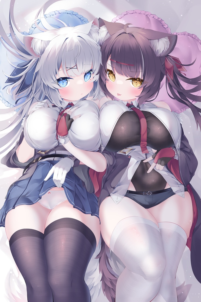 しろくろケモミミちゃん　B2タペストリー