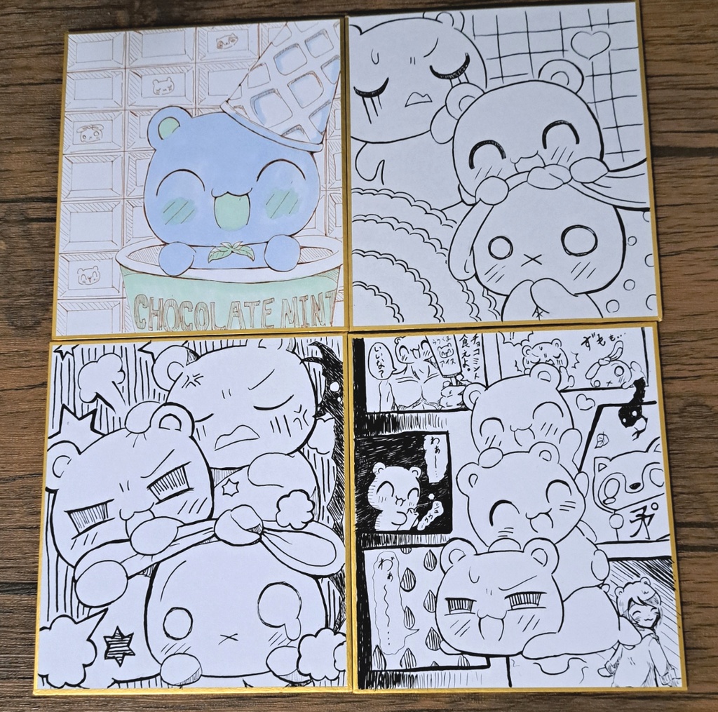 らりくまミニ色紙