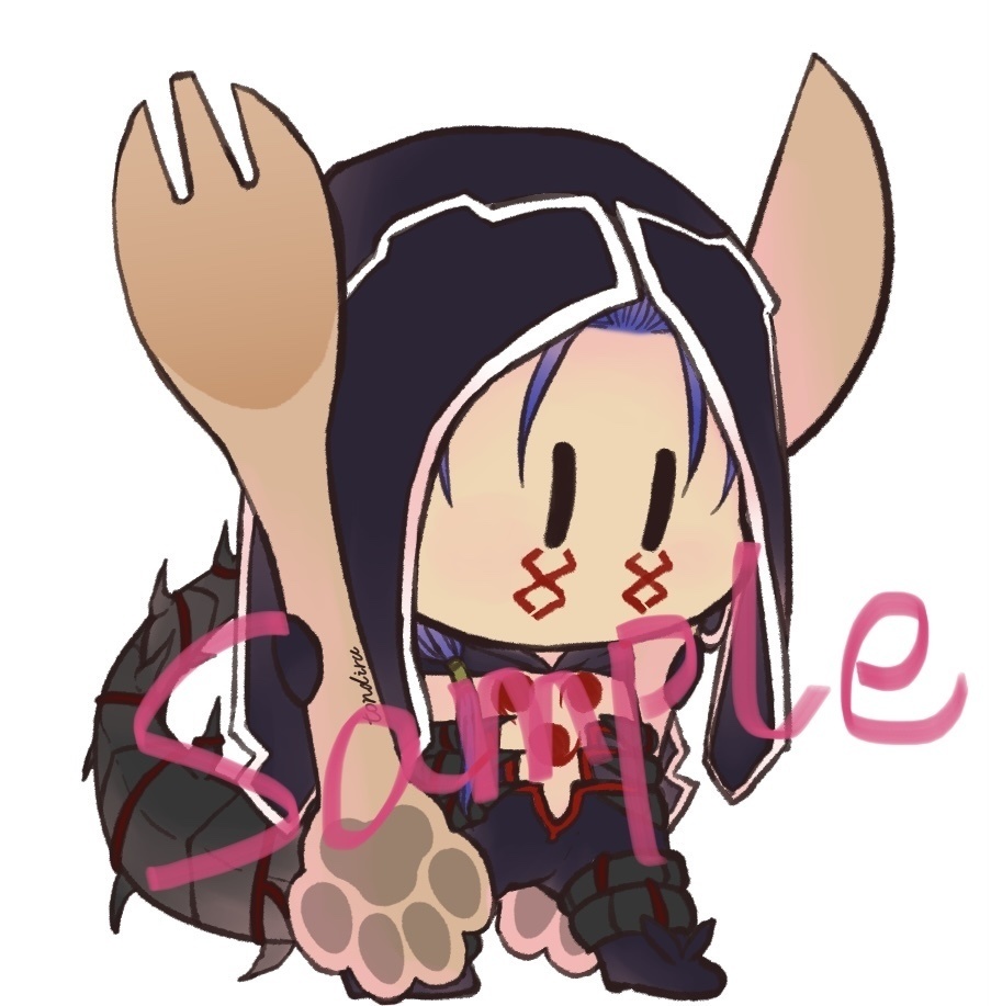 いっしょにごはん　ちびオルタ　ちびキャスター