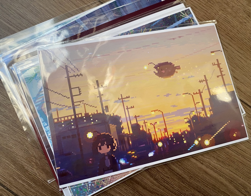作品集+ポストカード7種+ステッカー2種セット
