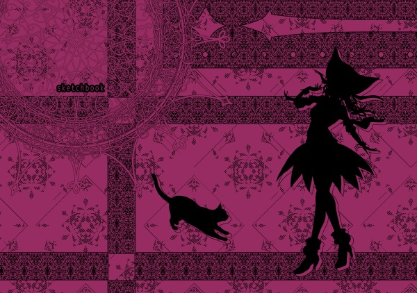 26；モチーフスケッチブック<魔女とネコ>