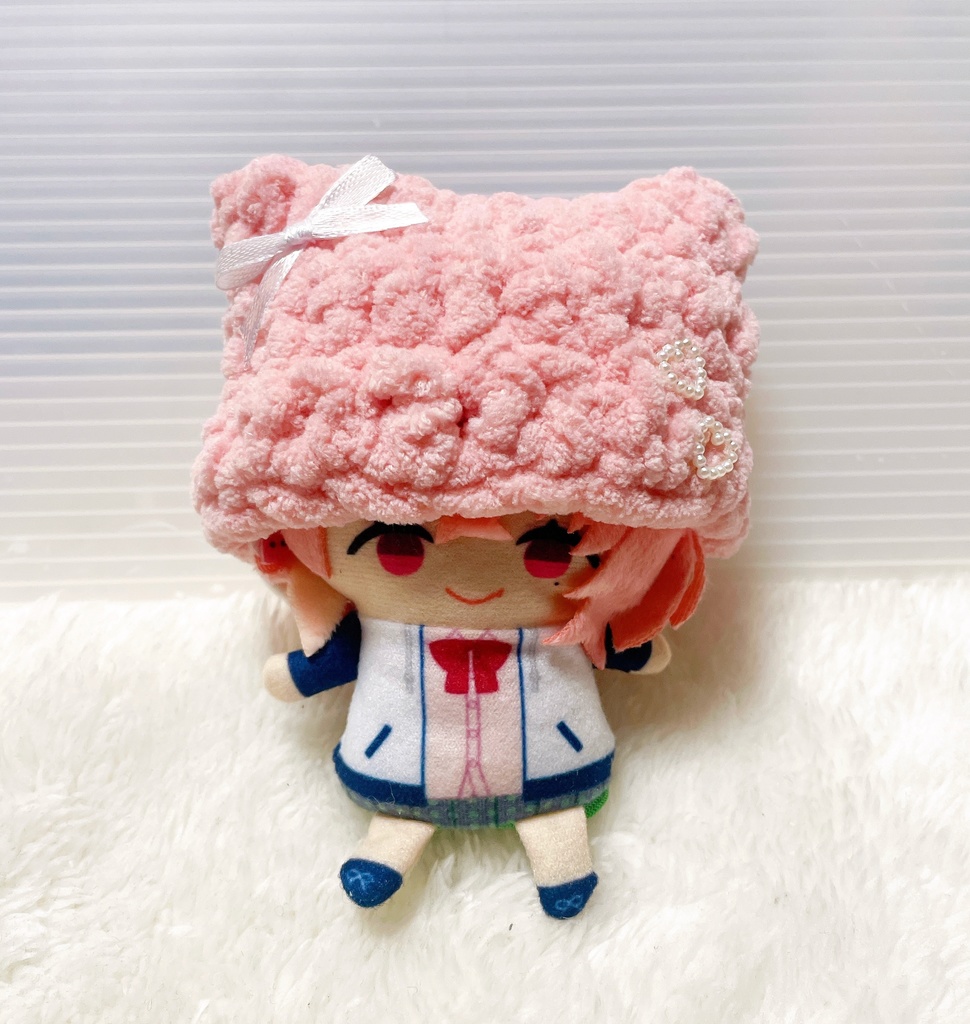 ハンドメイド推し活グッズ にじぱぺネコ耳ニット帽