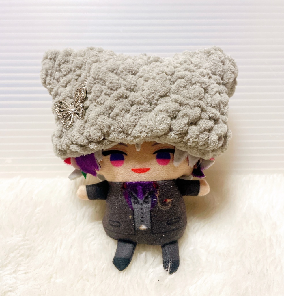 ハンドメイド推し活グッズにじぱぺネコ耳ニット帽