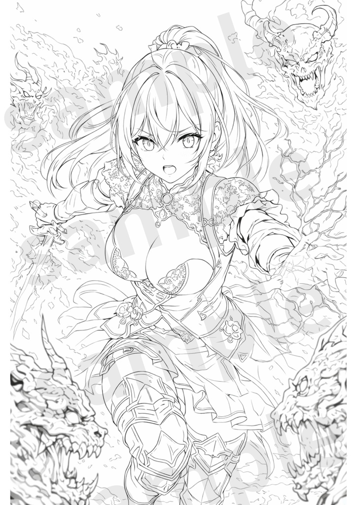 物語を彩るファンタジー塗り絵