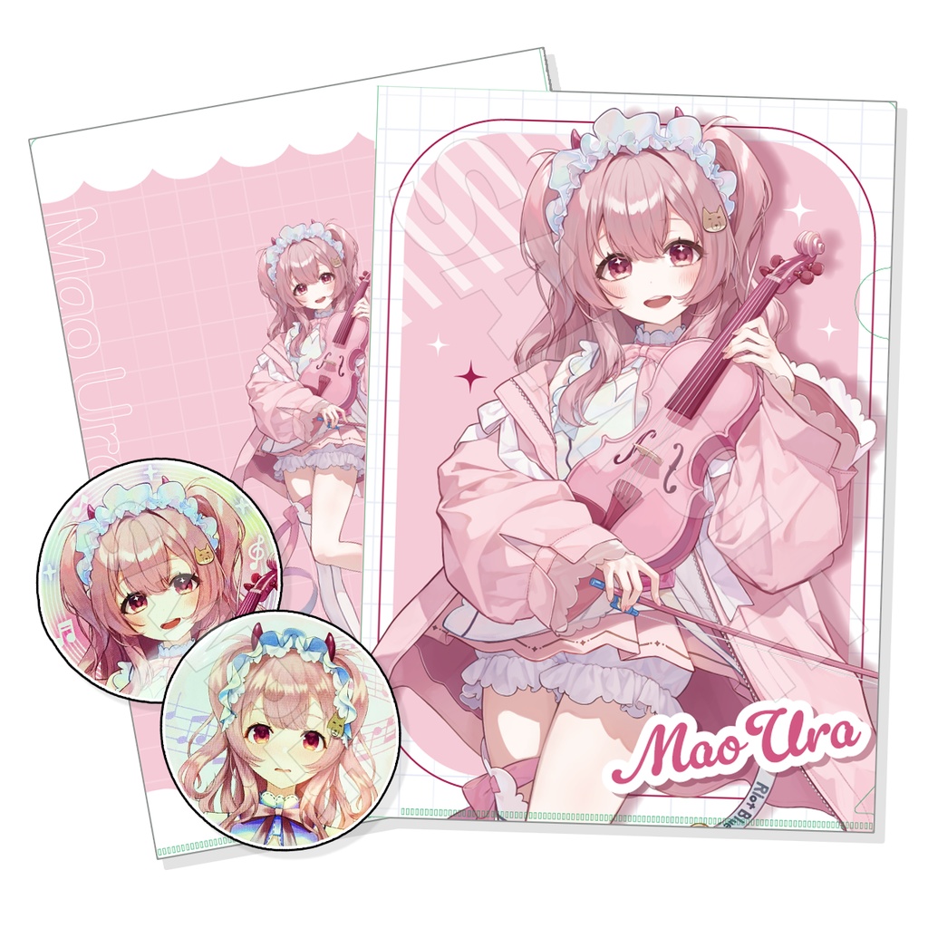 【舞弦ウラ3周年】クリアファイル&缶バッチセット