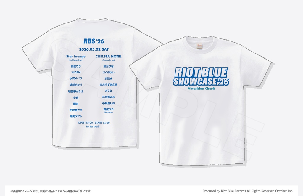 RIOT BLUE SHOWCASE'26 Tシャツ