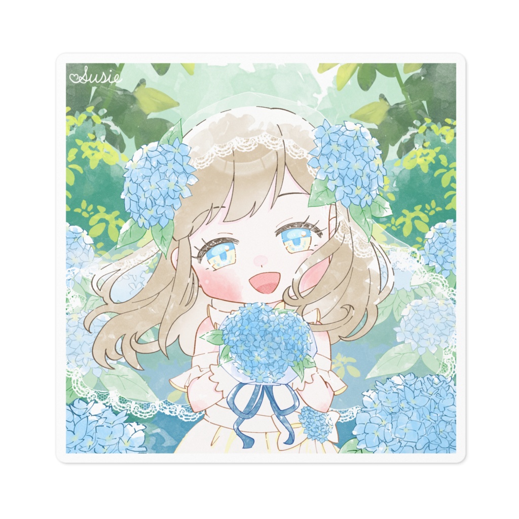 【ステッカー】あじさいの花嫁