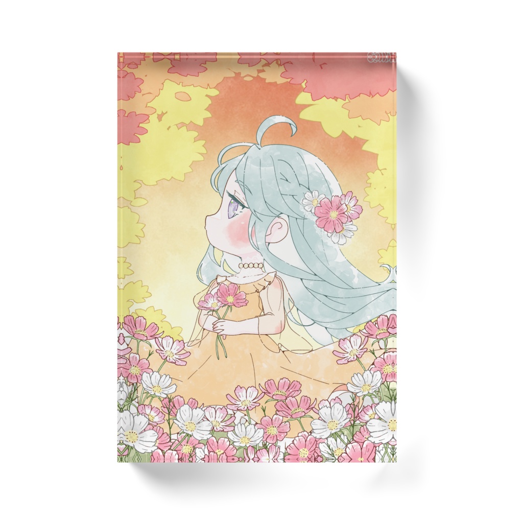 【アクリルブロック】秋風に揺れる