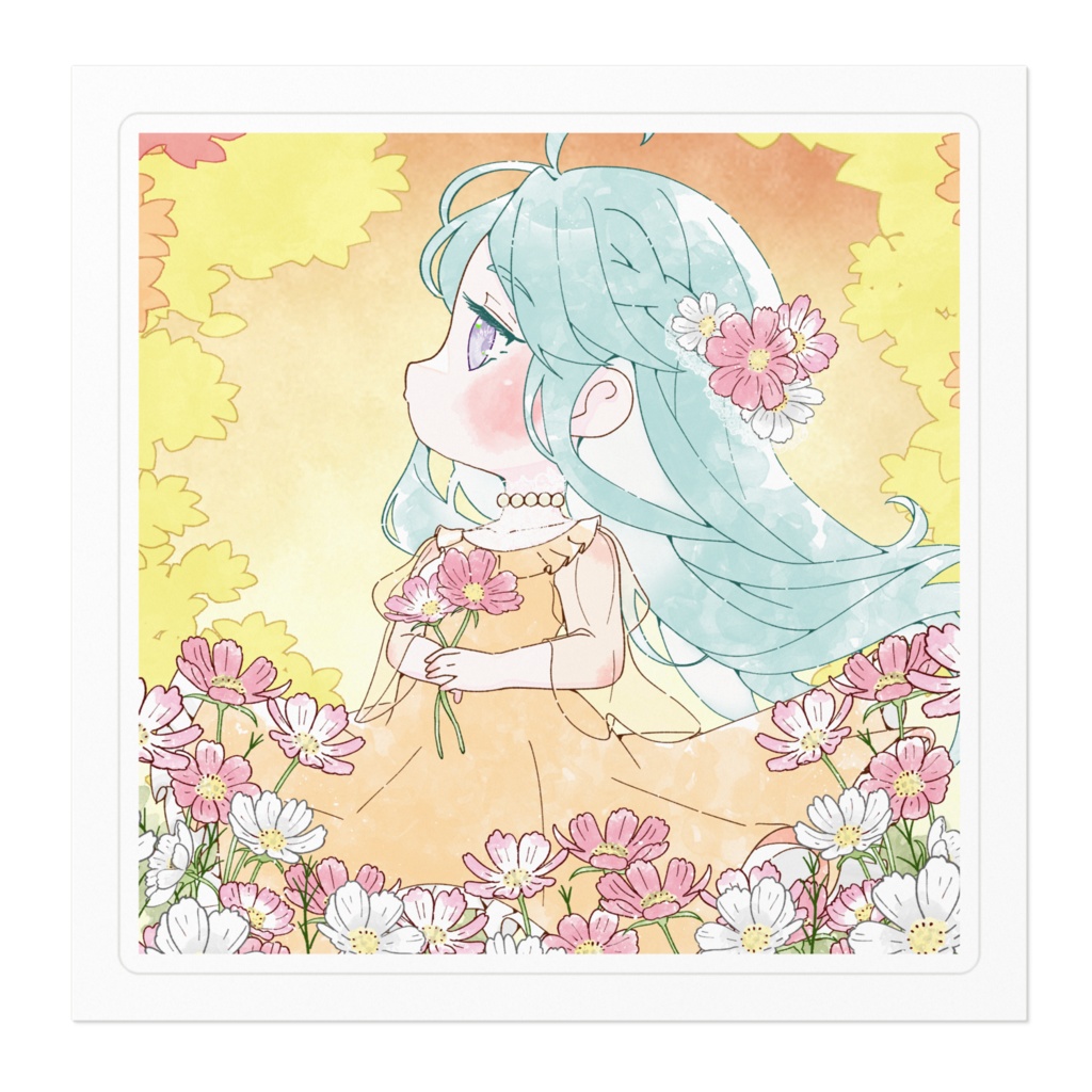 【ステッカー】秋風に揺れる