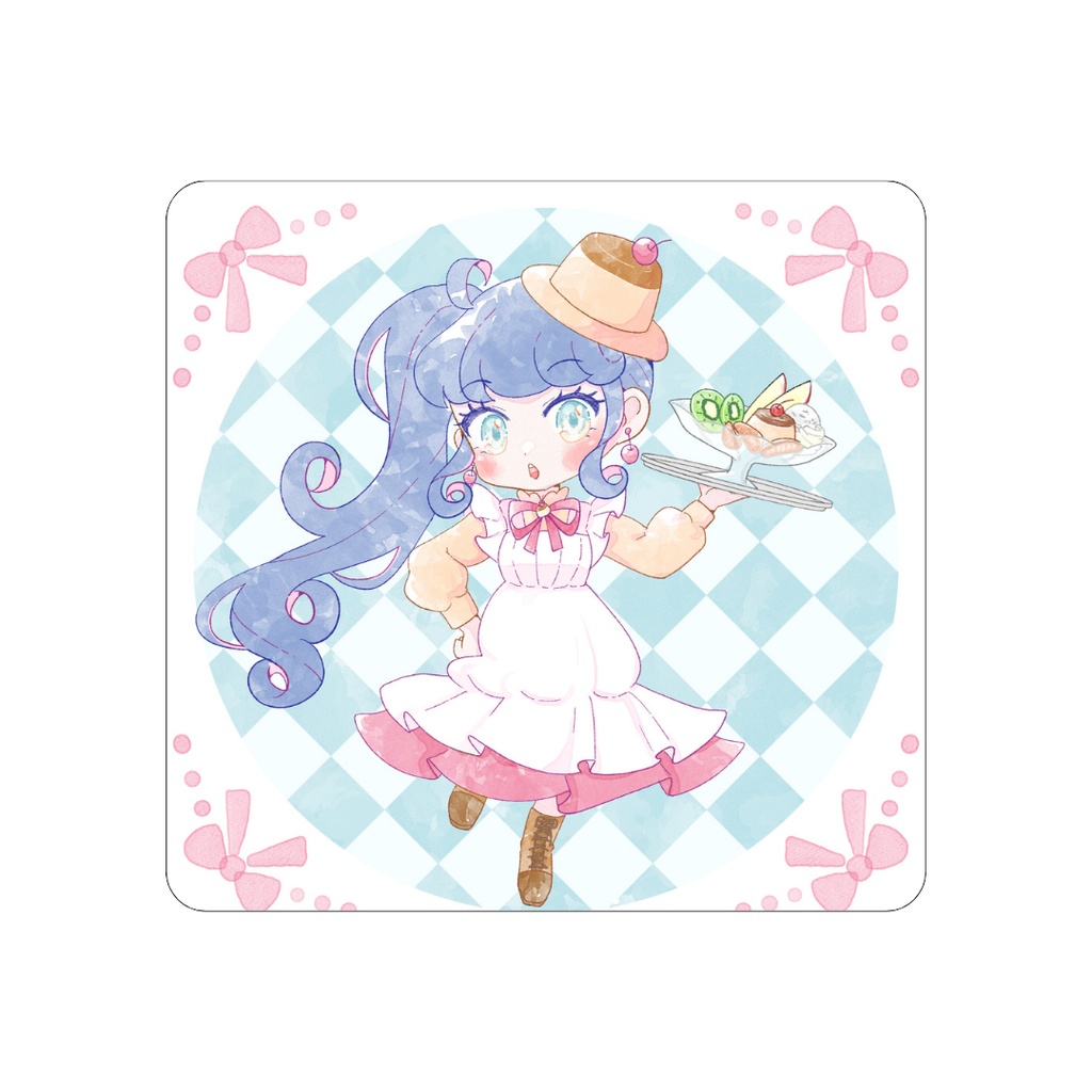 【イラストカード】プリンアラモード