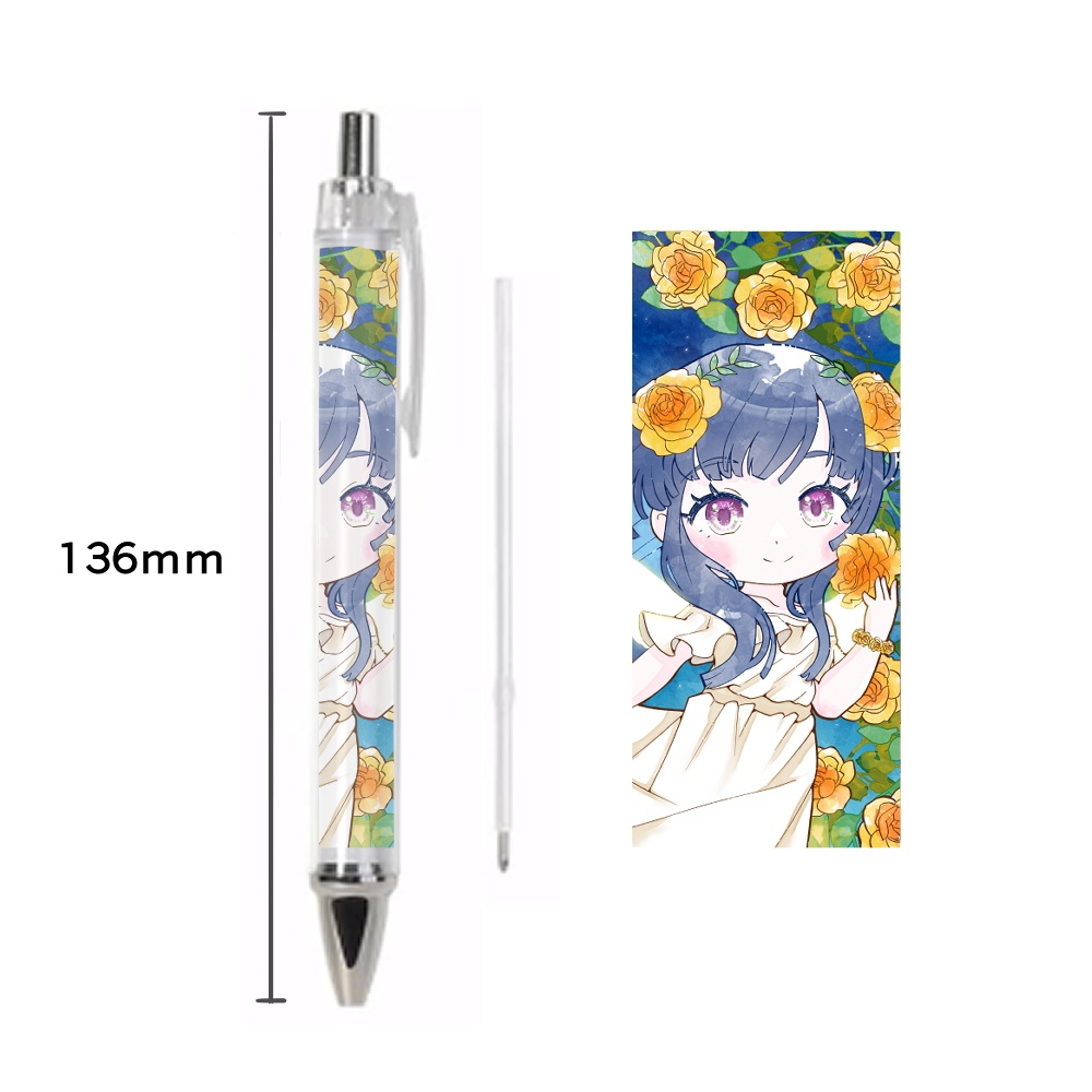 【ボールペン】天使と薔薇の幻想夜