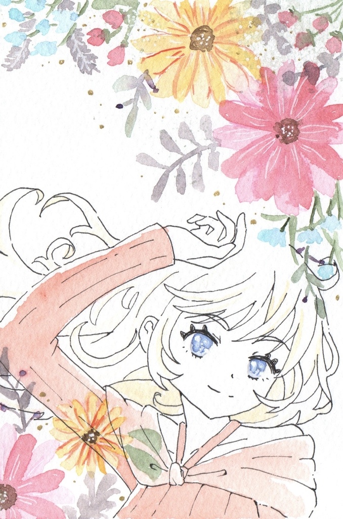 手描きイラスト 原画ポストカード