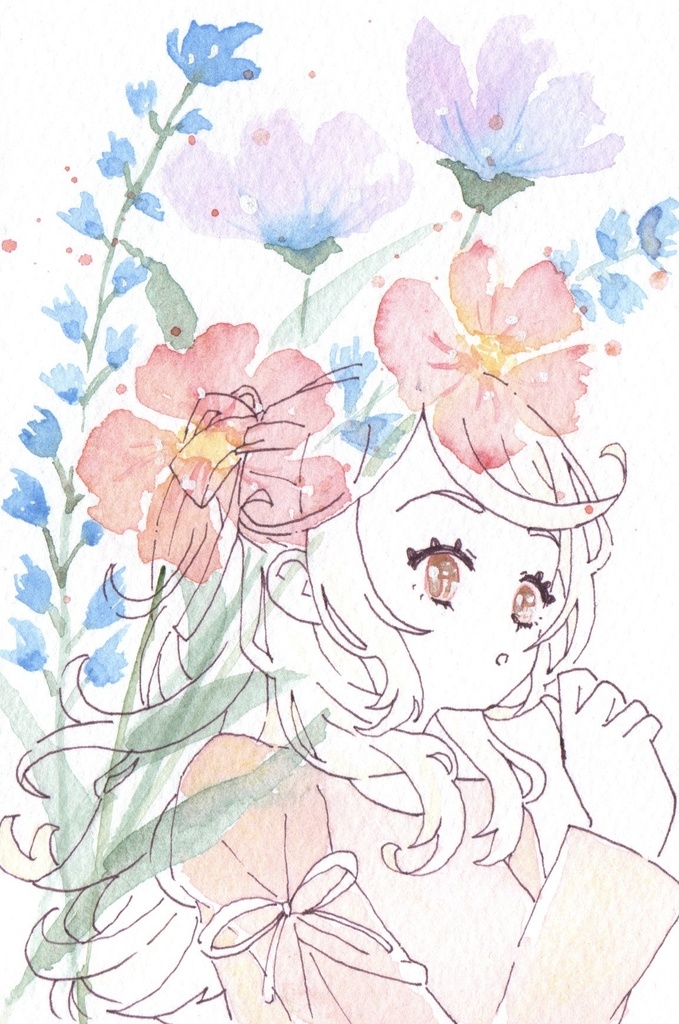 手描きイラスト 原画ポストカード