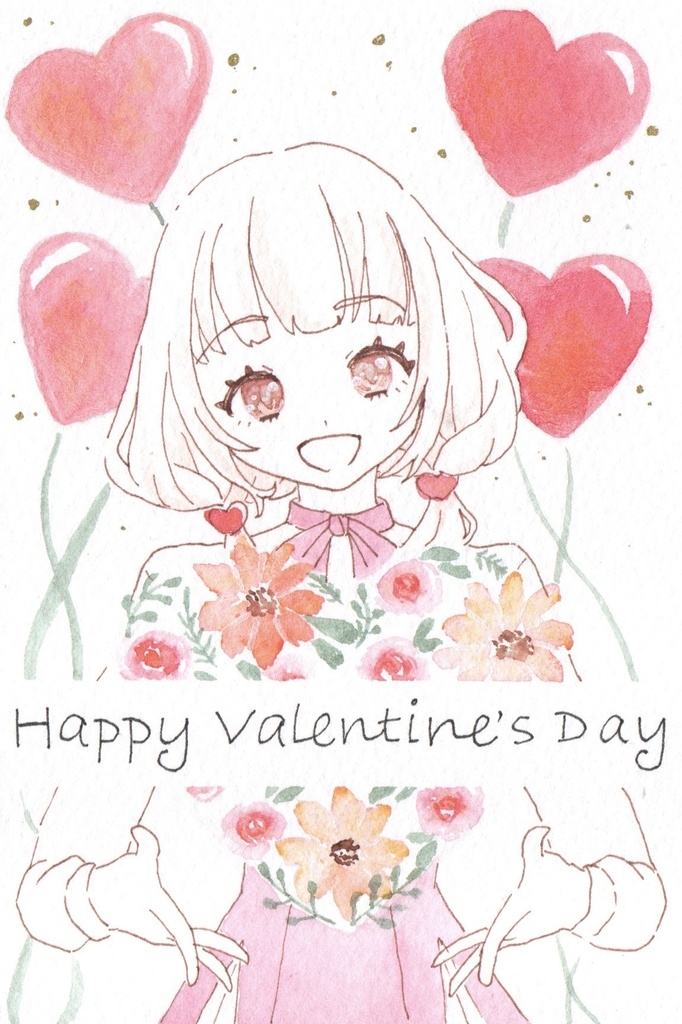 手描きイラスト 原画ポストカード